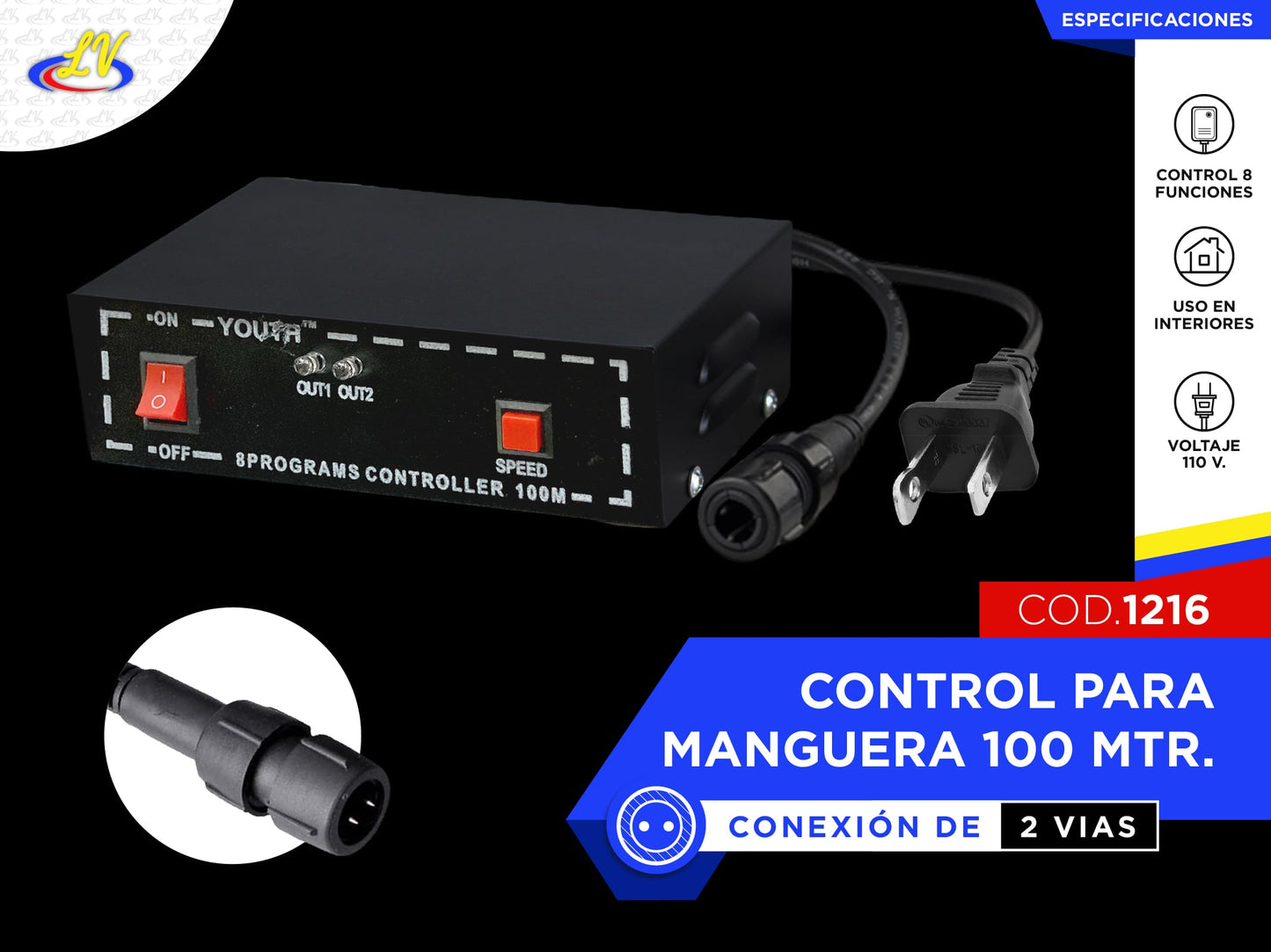 CONTROL PARA MANGUERA - 100 MTR - 2 VIAS