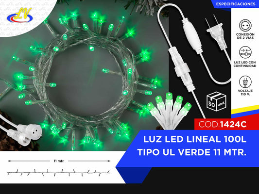 LINEAL TIPO UL – VERDE – 11 MTS