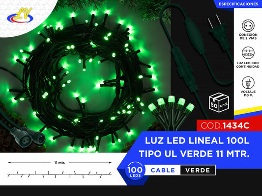 LINEAL TIPO UL – VERDE – 11 MTS
