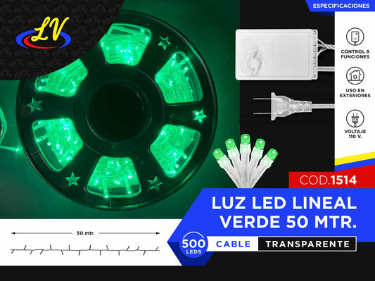 LINEAL TIPO UL – VERDE – 50 MTS